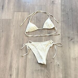 Monday Swimwear Cream Triangle Bikini Set